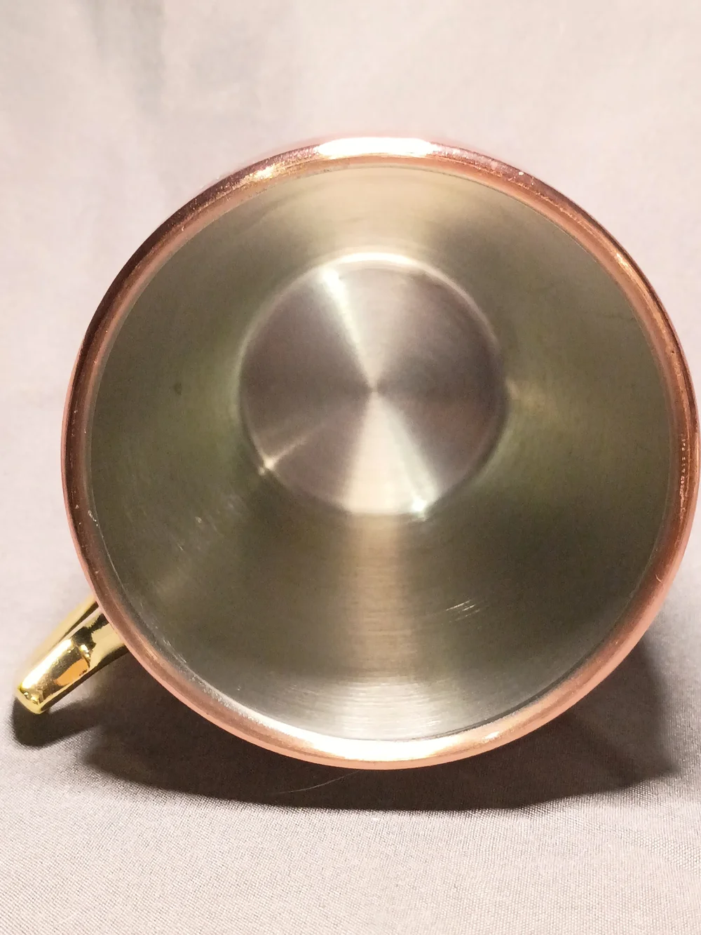 Copper Finish Moscow Mule Mug with Gold Handle - Home Kitchen